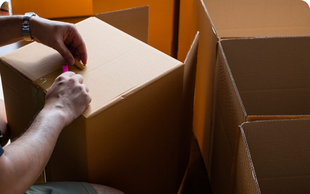 Möbel die verpackt werden