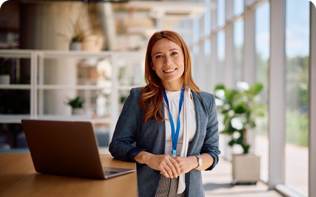 Freundliche Mitarbeiterin