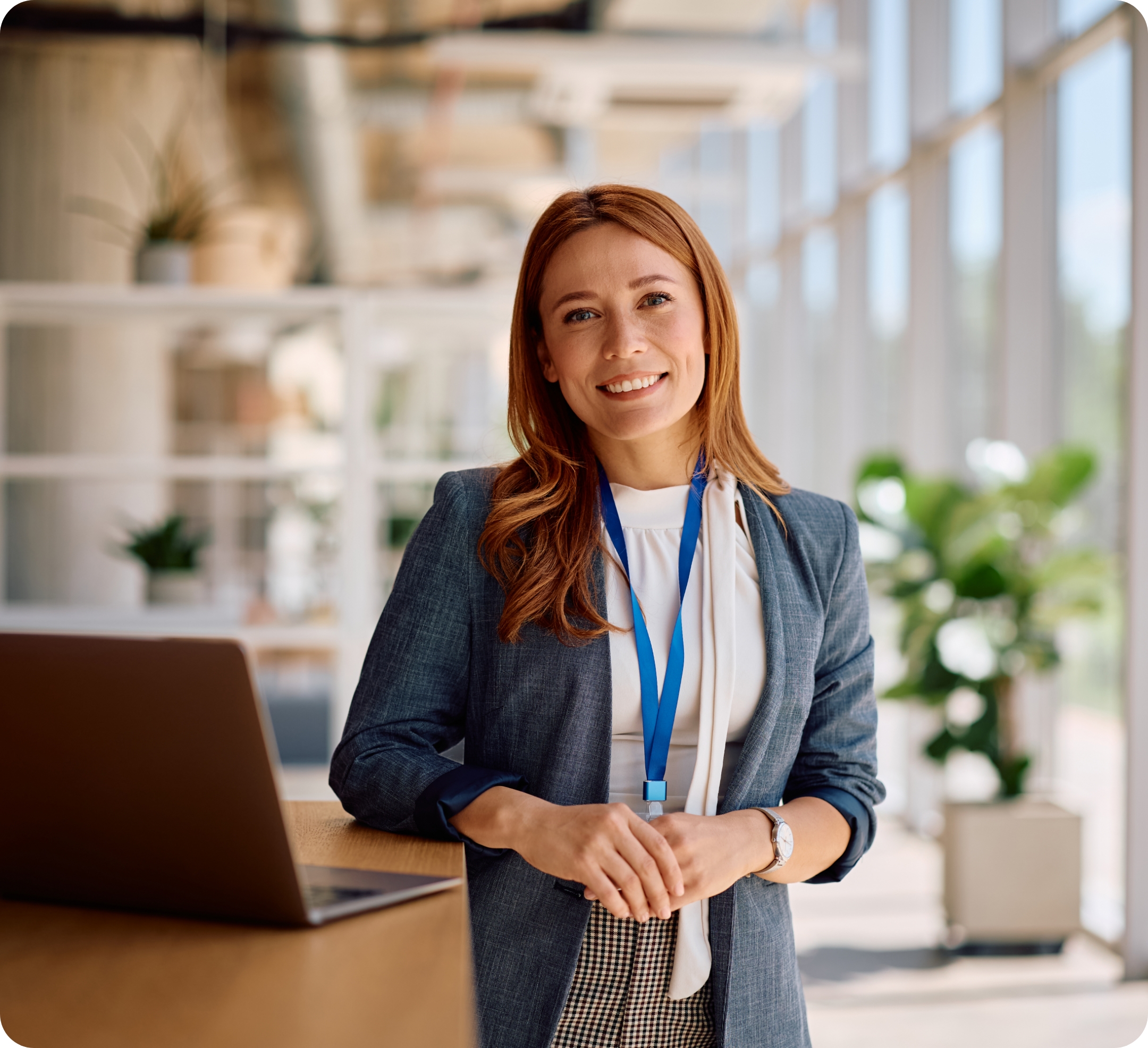 Freundliche Mitarbeiterin